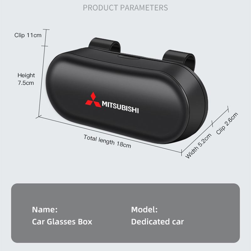 Car Sunglasses Box Interior Accessories For Mitsubishi Pajero ASX Colt I200 Space Delica Triton Ralliart Ex Star Eclipse Lancer