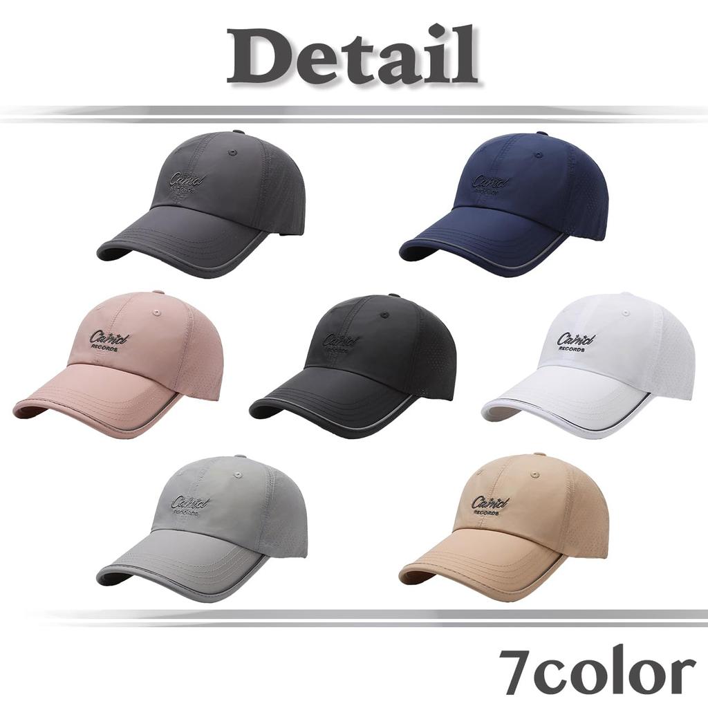 sun CZA096 [White Fang] Cap, hat, sports, protection, running, simple, casual, men's, women's, (dark gray)