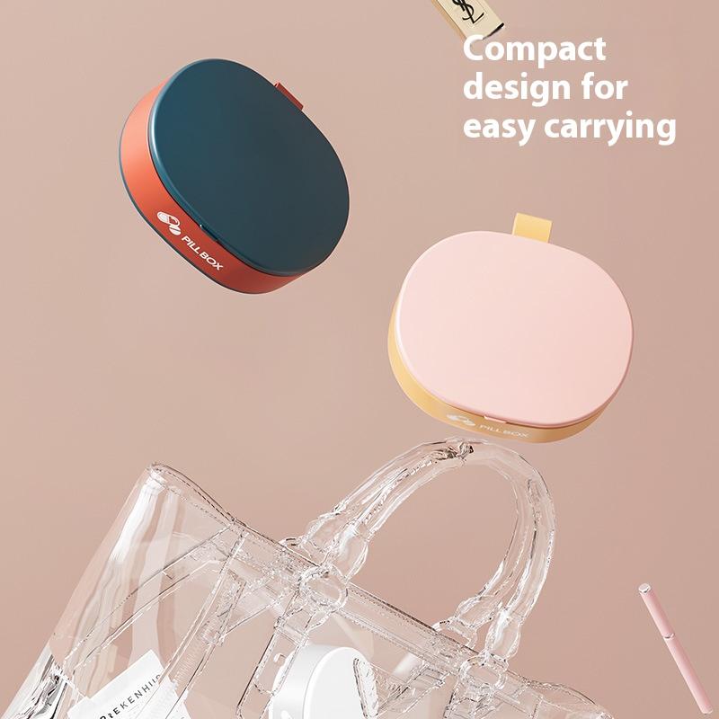 Large-capacity Portable Sealed Pill Box On-the-go Pill Dispenser Plastic Storage Box Travel Compartmentalized Small Pill Box