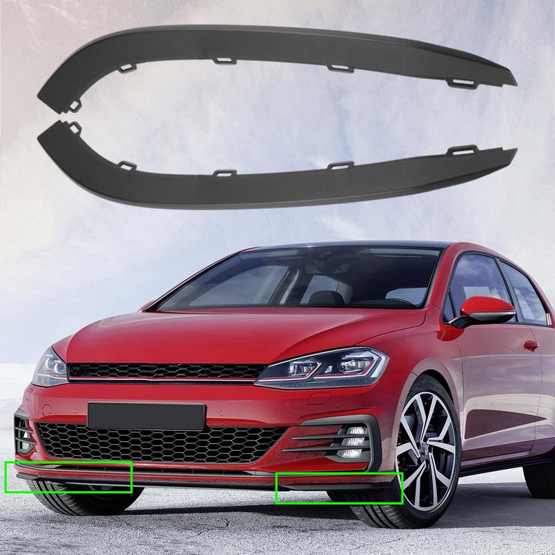 For Volkswagen VW Golf MK7 GTI 2015 2016 2017 2Pcs Left Right Car Front Bumper Lip Air Deflector Valance Trim Lower Spoilers