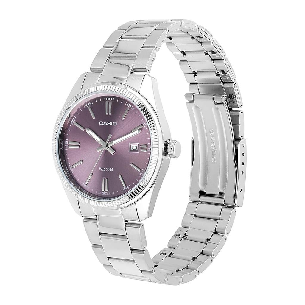 Casio Analog Quartz Watch with Stainless Steel Men's Strap, MTP-1302PD-6AVEF, Silver, MTP-1302PD-6AVEF-AMZUK.