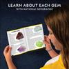 National Geographic Stone Excavation Kit A Gem Excavation Kit with 15 Stones Including Blue and More Semi-Precious – Kids' Semi-Precious Amethyst,