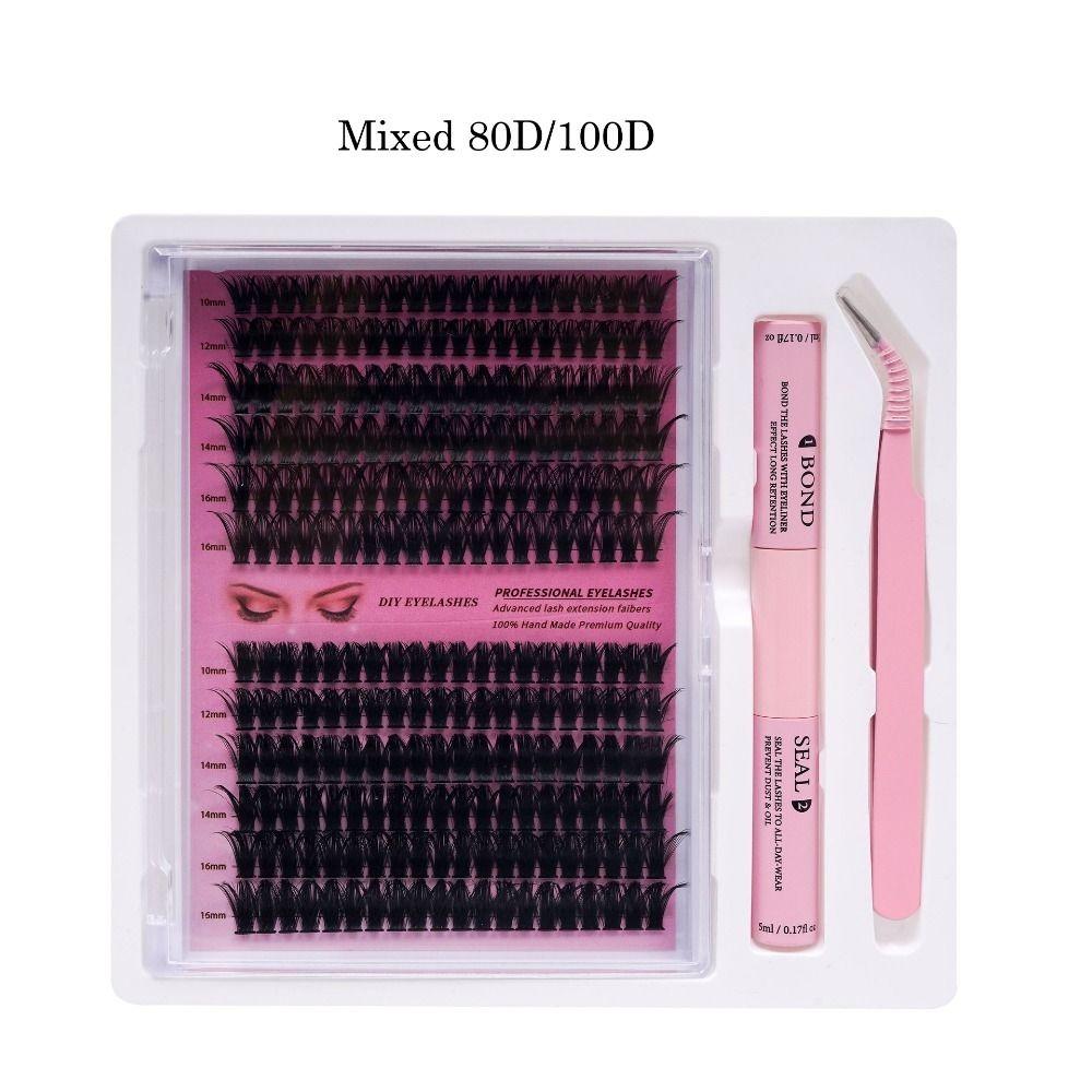 

Корейський стиль Гарячий клей Одиничний пучок Комічні очі D-завиток Накладні вії для DIY Інструмент для макіяжу Style-B