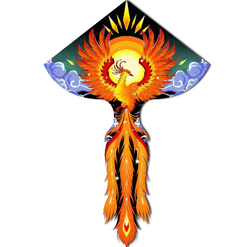 Rosa Phönix Zeichentrick-Drachen - Pfauen-Drachen für Kinder
