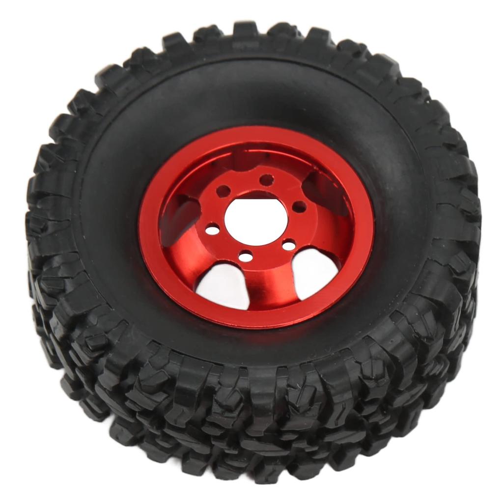 4 Pieces RC Car Tires Wheel Rims Radio Control Tires Rubber Tires Easy to Install for WPL C14 C24 B14 B24 B16 B36 RC Car Modification DIY RC Car DIY