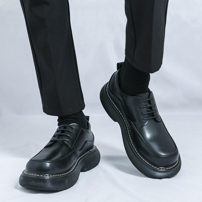 Fashion Mens Casual Business Oxford Shoes Formal Office Thick Bottom Dress Shoes Fashion Gentleman Outdoor Patent Leather Wedding Shoes