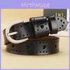 Retro Vintage Leather Belt For Women With Alloy Buckle And Classic Design