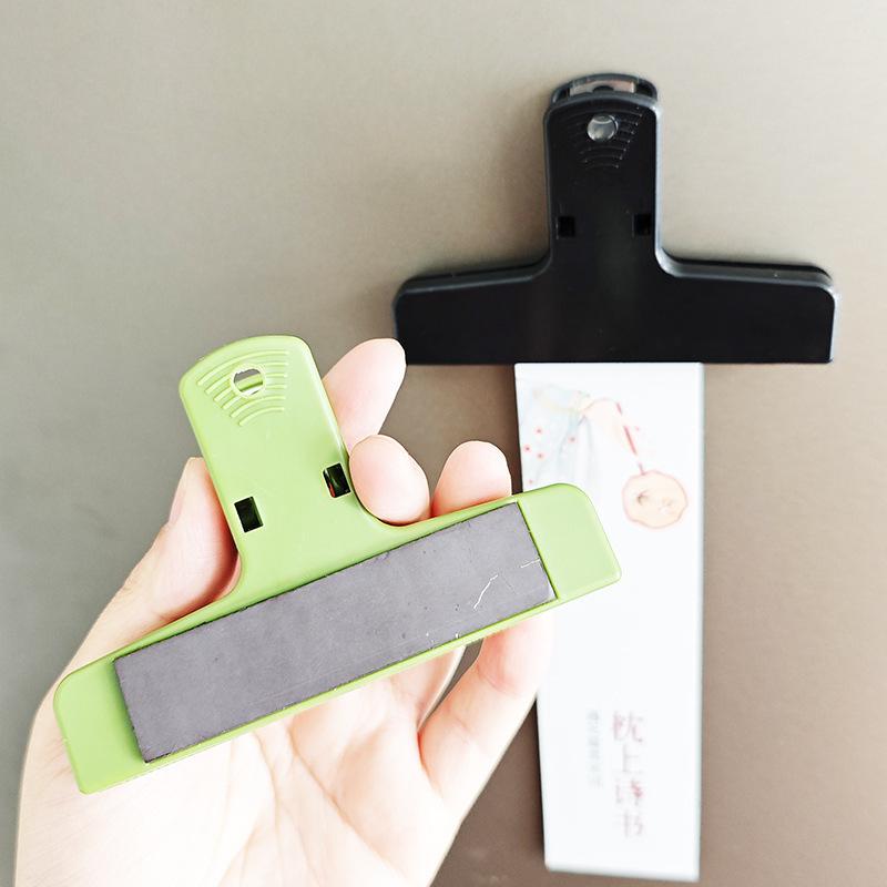 1pc Magnetic Clip Scrapbooking File Organizer Document Keeper Retro Plastic Pocket Bill Magnet Clip Office Stationery Supplies