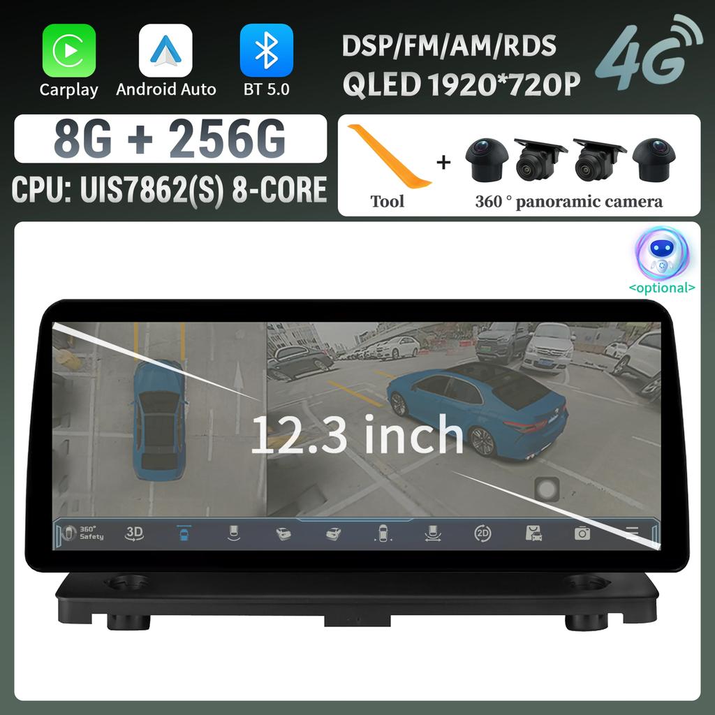 Car Radio Carplay panel Multimedia 4G GPS BT Android 14 Navigation Car Stereos For VOLVO XC90 2004-2013 12.3″ Screen Stereo