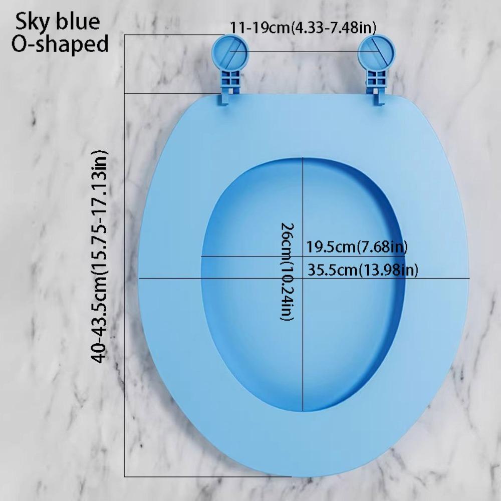 

Soft EVA Toilet Cover Thickened Bathroom Warmer Seat Toilet Seat Pad Great Flexibility Blue O-shaped