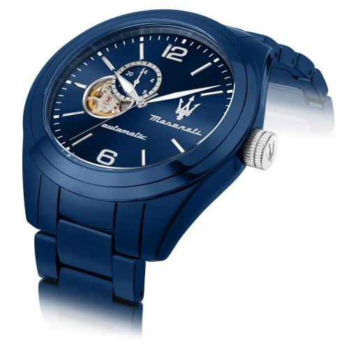 Official Maserati TRAGUARDO 45mm Men's Automatic Watch R8823150002, Sapphire Crystal, 20 ATM Water Resistance, 2-Year Warranty