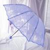 Love lace transparent plastic umbrella with three folds, convenient to carry, manually open the umbrella