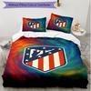 Sada 3ks povlaků na přikrývku (1 * Povlak na přikrývku + 2 * Povlak na polštář, Bez jádra), Měkká celoroční povlaková souprava Atletico Madrid, Dárek pro dekoraci domácí ložnice