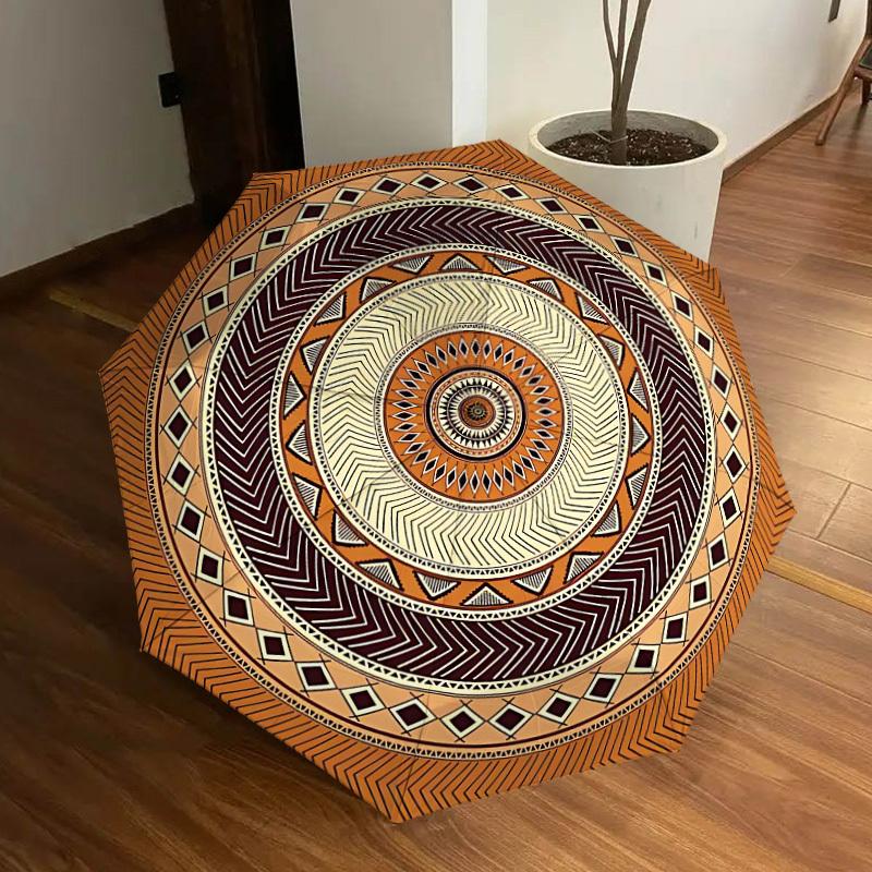 1pc Ethnic Pattern Automatic Open/Close Umbrella, Formal Events - Ideal Gift for Family or Friends, Outdoor Accessory yy251211118