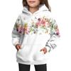Girls' Hooded Tie-Dye Sweatshirt - Pullover Print Top