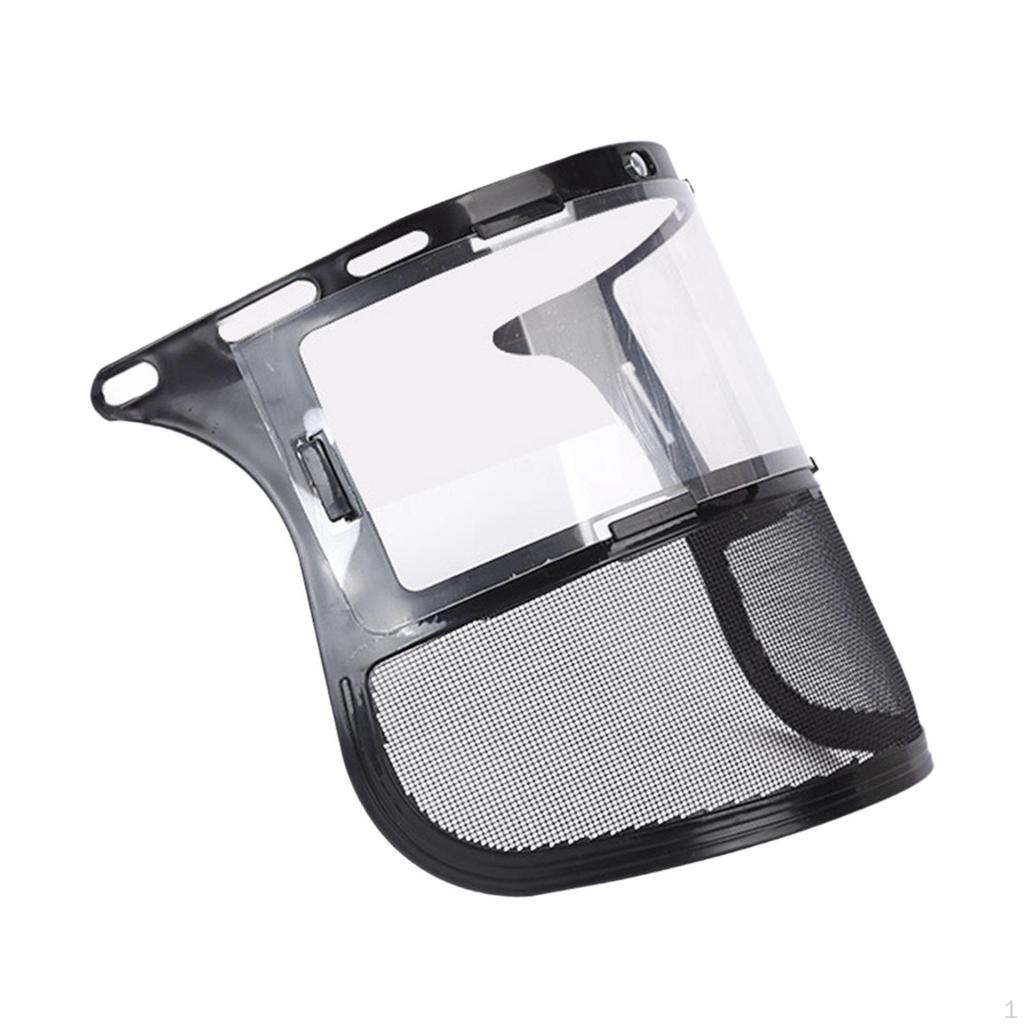 Ochranný štít na obličej s motorovou pilou, sečení kartáčů, ochranný štít na obličej, ochranný povrch, helma, síťovaný štít pro terénní úpravy