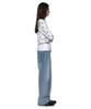 PARTIMENTO WOMEN Cutout Polka Dot Jacquard Knit Crew Neck_White