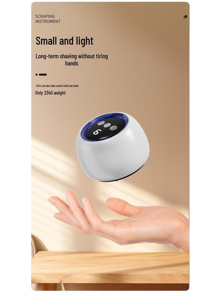 Electric Gua Sha & Cupping Massager: Negative Pressure, Micro-current, Hot Compress & Moxibustion Therapy Device.