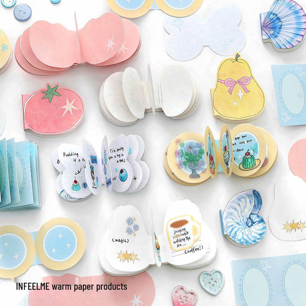 Infeel.Me Dream Within Dream Series White Kraft Paper DIY Doodling Journal Material Pack