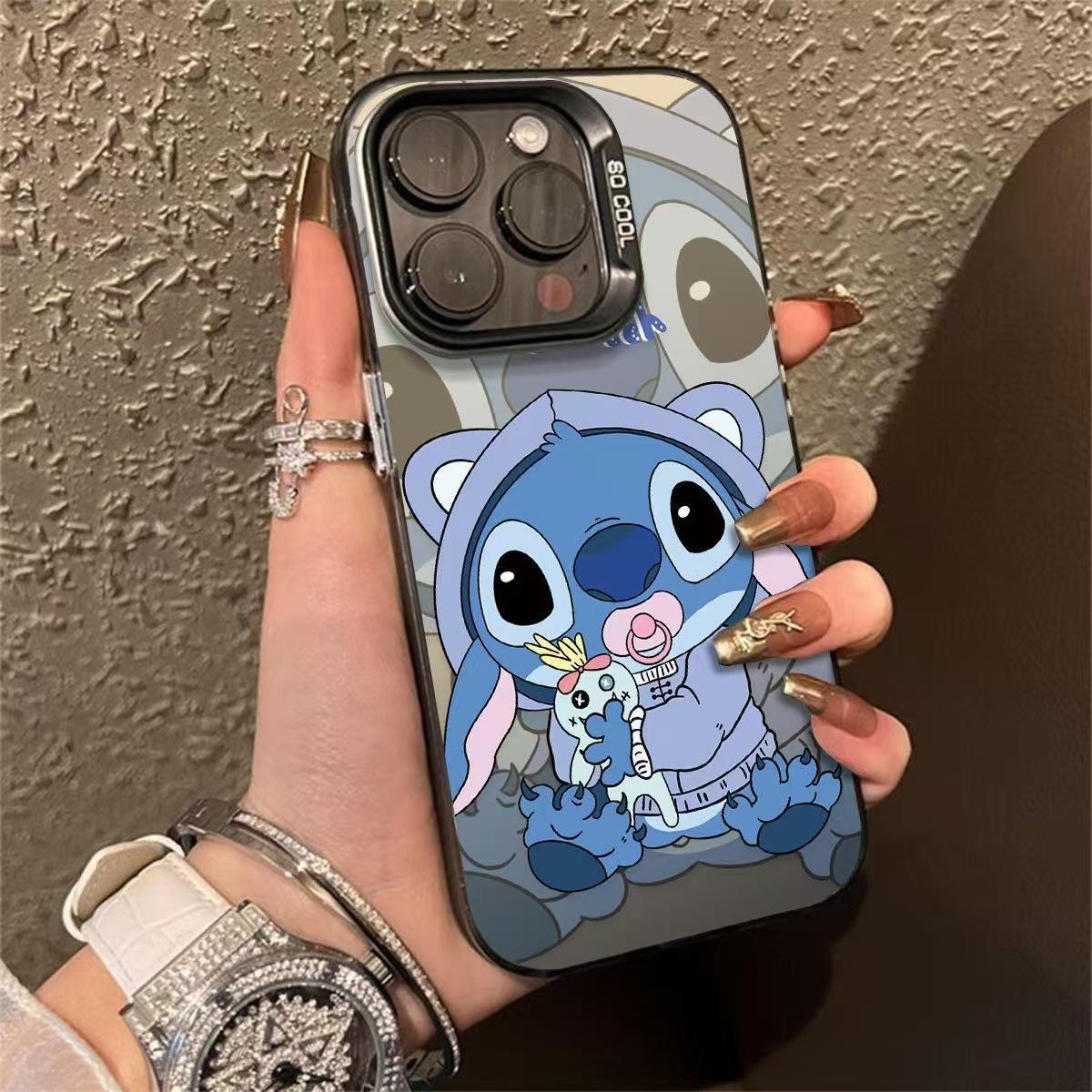 

Мультяшный чехол Ангел Стич для iPhone 15 Pro Max/16/14 iPhone 15 Pro