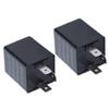 2 Pcs Turn Signal Relay Small Portable Long Service Life Safe Reliable Universal Flasher Relay for Remote Control