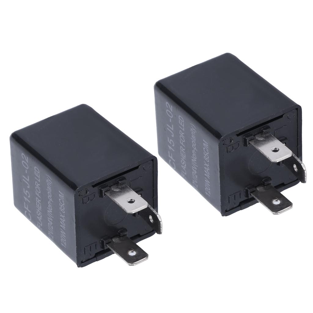 2 Pcs Turn Signal Relay Small Portable Long Service Life Safe Reliable Universal Flasher Relay for Remote Control