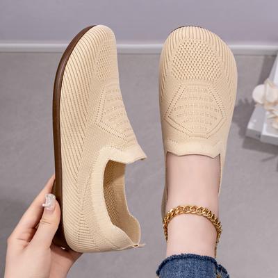 Damenschuhe Frühling Atmungsaktiv Leicht Stoffschuhe Bequem Weicher Boden Lässig Mama Schuhe Lässig Weiche Sohle Rutschfest Ganztägiges Gehen Sneaker
