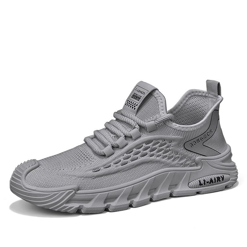 Summer new 2025 casual breathable fly-woven sports shoes men's outdoor wear-resistant youth running shoes trendy shoes men
