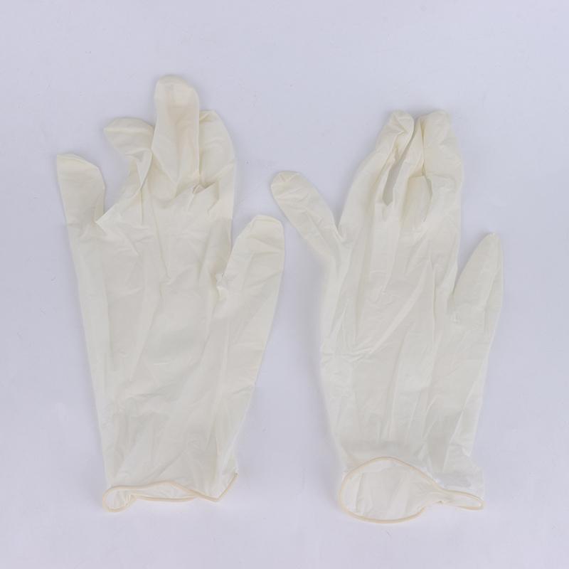 50Pairs White Medical Gloves Disposable Sterile Rubber Latex Surgical Examination Packaging Special For Medical Care