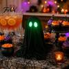 Realistic Spooky Ghost Decor Halloween Decoration, Glow In The Dark Standing Ghost, Party Decorations for Festival Small Black Fabric Tabletop,
