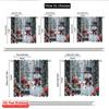 2pcs 2D Flat Printing Christmas Party Curtain Happy Snowman Festive Polyester Without Electricity Family Party Use for Holiday