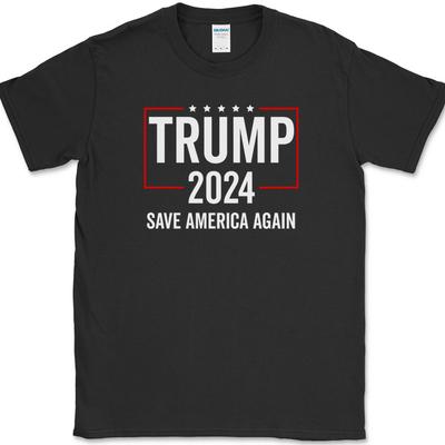 TRUMP 2024 Save America Again Unisex T-Shirt Funny Political USA America Tee
