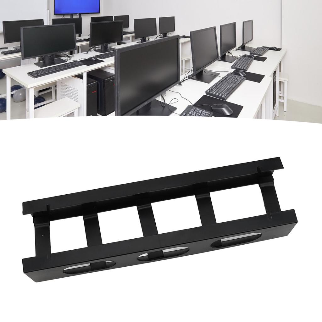 Cable Management Tray Multihole Under Desk Cord Organizer Multifunctional Power Strip Holder for Off