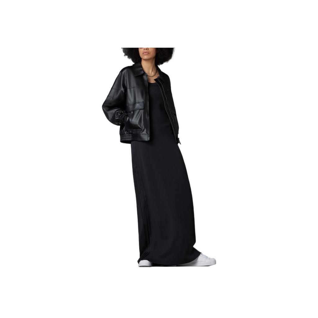Adidas Originals X Blue Version Tank Dress Solid Color Straight Cut Sleeveless Dress Women Dresses Black HK7231