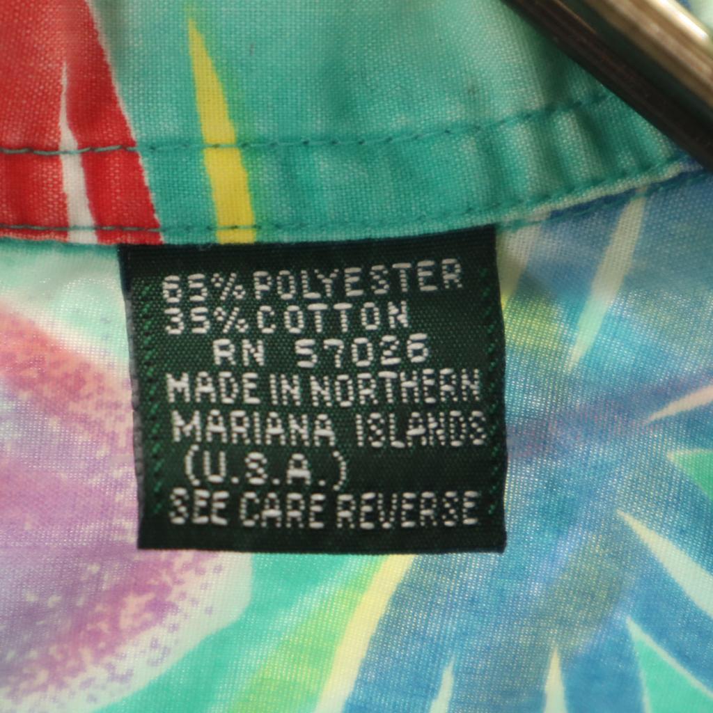 HAND OF PATERSON 90s Old Overall handle Short sleeve Aloha shirt Men's Used