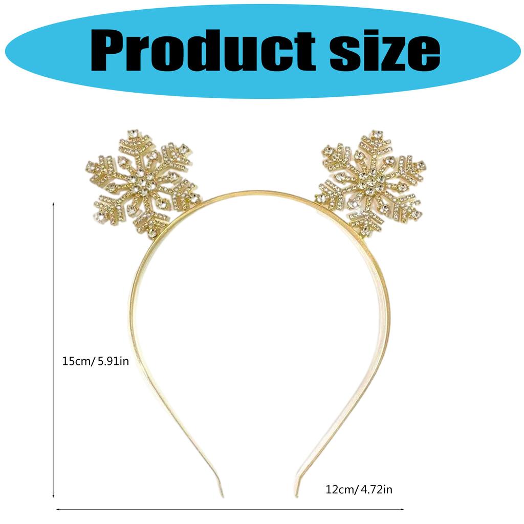 Stylish Christmas Headwear For Teens Girls Metal Hair Ornament Comfortable Wear Party Celebration