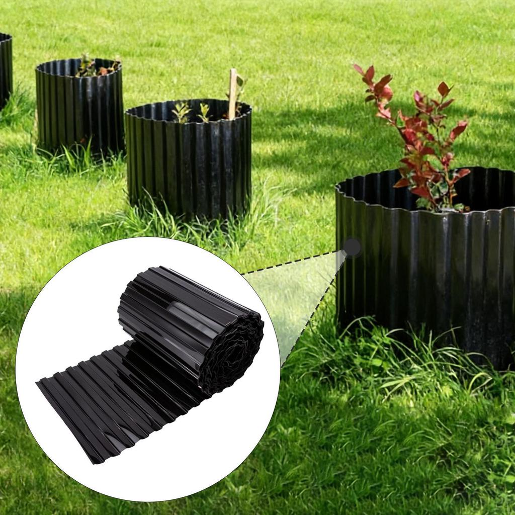 Corrugated Metal Garden Edging Black Border for DIY Flower Bed Driveway