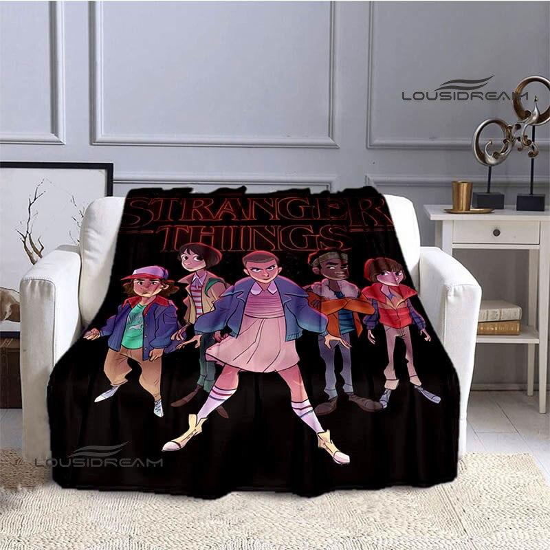 Stranger Things Klassieke Print Deken Dunne Deken Flanel Zacht en Comfortabel Huis Reisdeken Verjaardagscadeau Beddeken