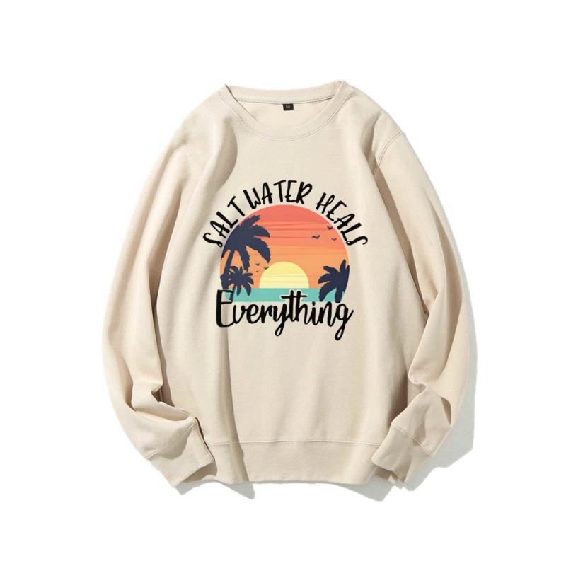 Saltwater Heals Everything Unisex Hoodie - Printed Polyester