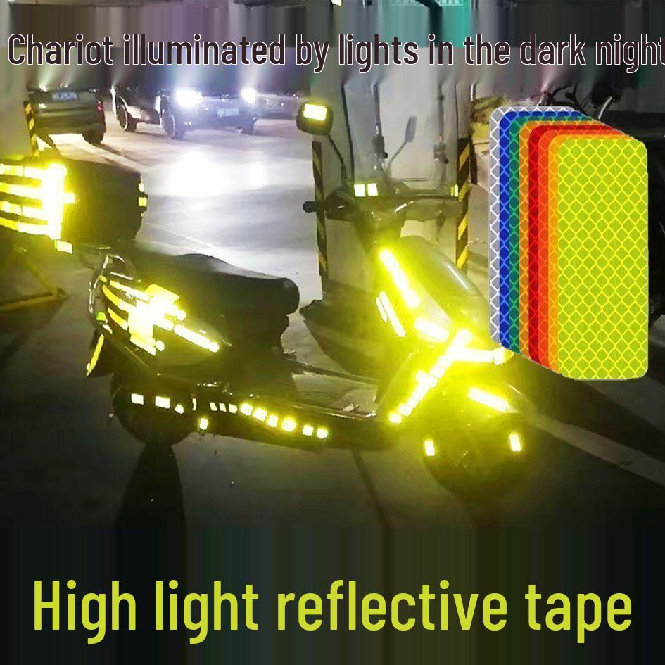 Rechteckiger Leuchtender Reflektierender Stoßstangenaufkleber für Autos & Motorräder