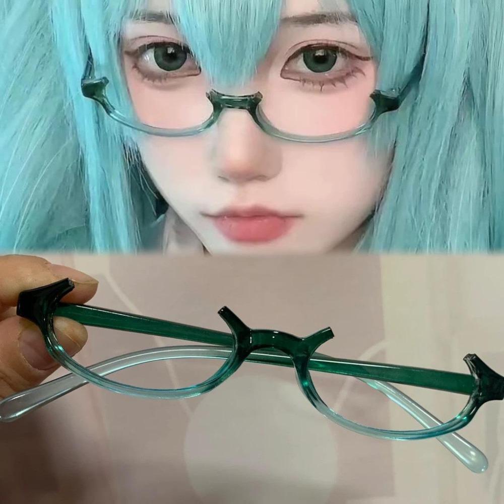 Anime Character Kamishiro Rize Cosplay Red Glasses Akemi Homura Role Play Half Frame Eyeglass Without Lens Accessories Eyewear