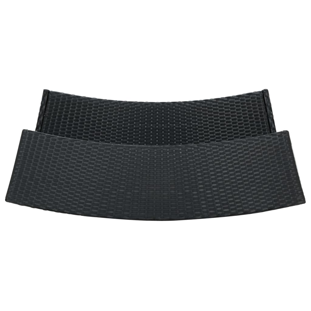 Outdoor Bar Table Black 120 x 55 x 110 cm Poly Rattan