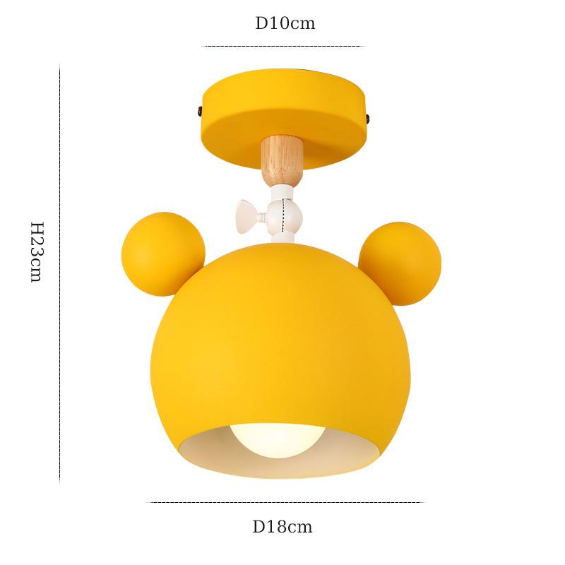 Lámpara de techo pequeña para dormitorio, estilo nórdico, creativo, para porche, balcón, pasillo, habitación de niños, lámparas decorativas de dibujos animados