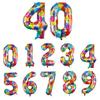 40 Inch Aluminum Foil Number Balloon Colorful 2024 New Year Large Size Balloon Celebration Decoration Party Supplies