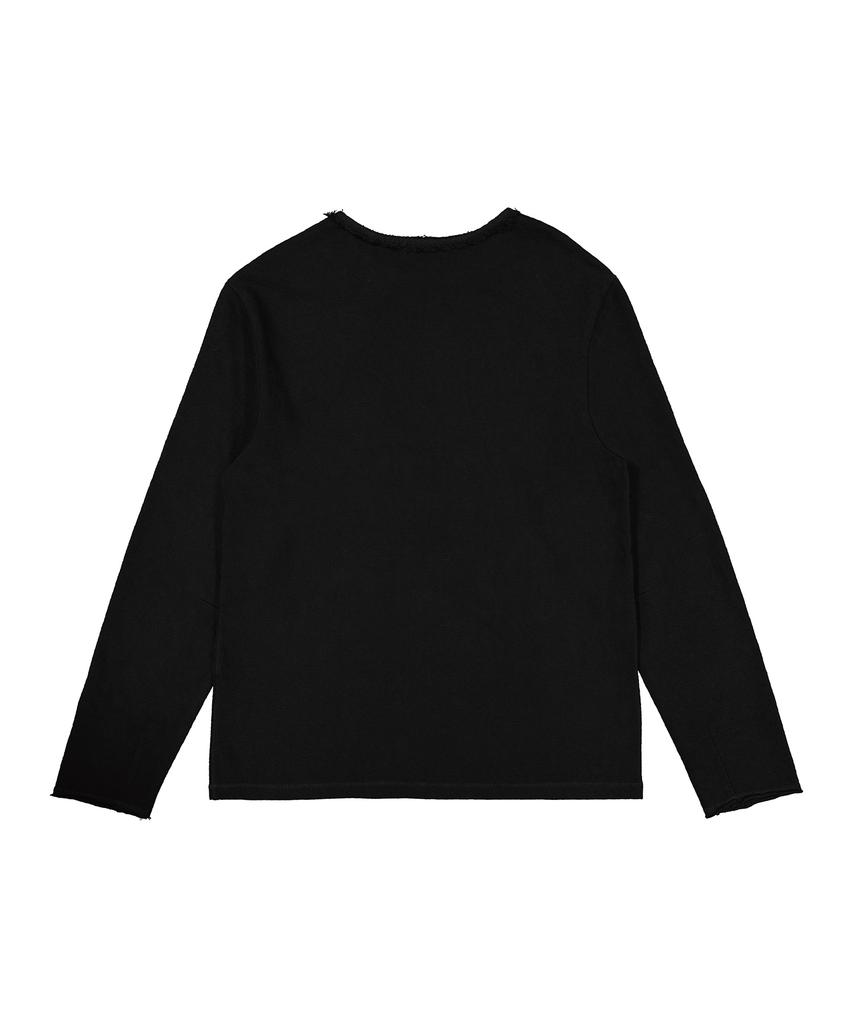 Laekeulopeu Asymmetric Long Sleeve T-Shirt - Black