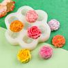 7 Grid Flower Silicone Molds 3D Rose Peony Chocolate Cake Baking Mold Handmade Candle Soap Gypsum Resin Handicraft Making Tools