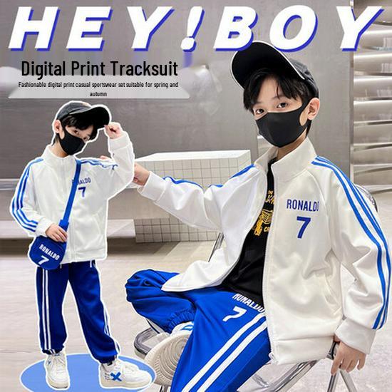 Δροσερό Σετ Δύο Τεμαχίων για Αγόρια Άνοιξη/Φθινόπωρο: 2025 Νέα Μοντέρνα Αθλητικά Ρούχα για Νήπια