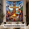 Custom Text Printed Tapestry Asterix & Obelix Pattern Large Wall Hanging Indoor Room Decor
