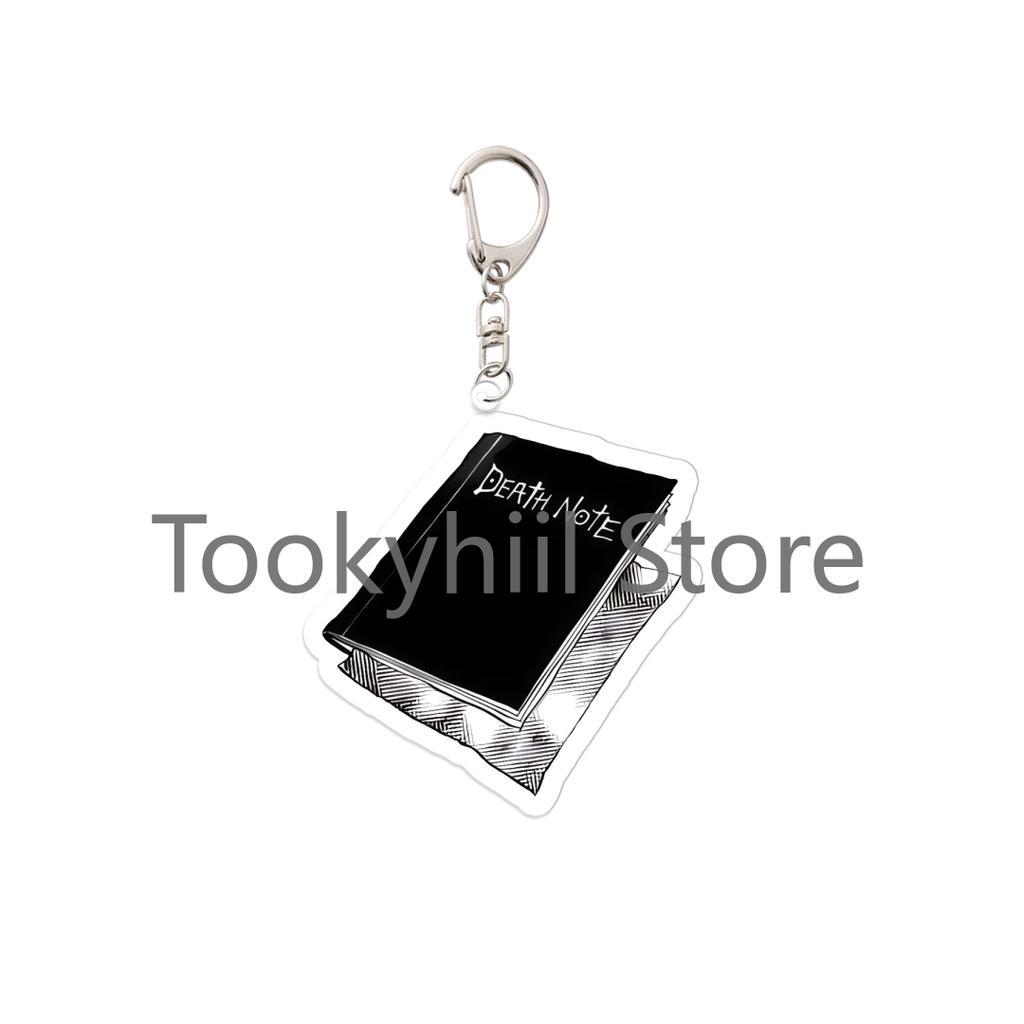 Death Note Keychain L Misa Amane Anime Cartoon Game Jewelry Fashion Figure Yagami Light Transparent Acrylic Ornaments Girl Gift