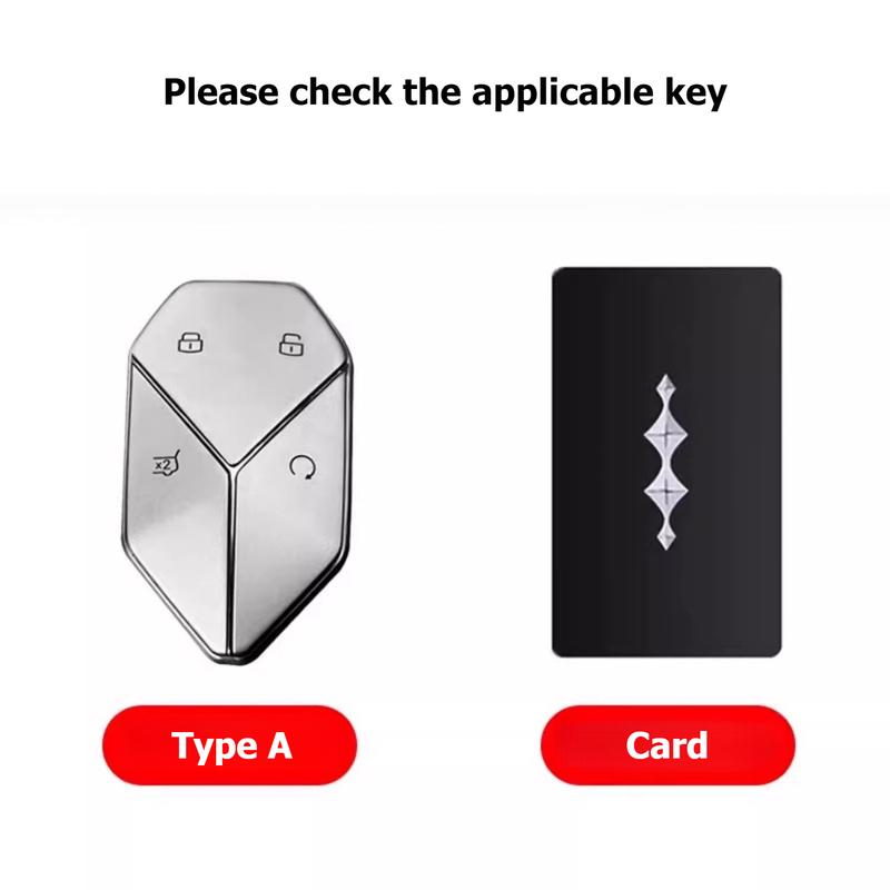 For BYD Formula Leopard 5 8 3 Ti3 Car Key Case Zinc Alloy Leather Key Shell Fob Cover Protection Keychain Holder Car Accessories